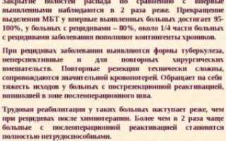 Рецидив туберкулеза легких симптомы