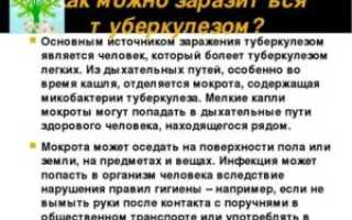 Можно ли заразиться туберкулезом на улице