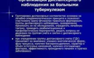 Диспансеризация при туберкулезе